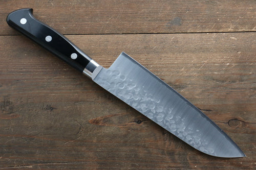 Takamura Knives VG10 Hammered Santoku  170mm with Black Pakka wood Handle - Japannywholesale