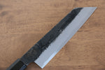 Kikuzuki White Steel No.2 Black Finished Kiritsuke Santoku  180mm Magnolia Handle - Japannywholesale