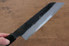 Kikuzuki White Steel No.2 Black Finished Kiritsuke Santoku  180mm Magnolia Handle - Japannywholesale