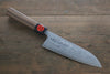 Shigeki Tanaka Blue Steel No.2 Damascus Santoku  165mm Walnut Handle - Japannywholesale