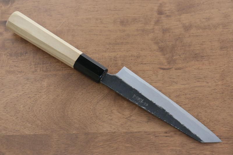 Kikuzuki White Steel No.2 Black Finished Kiritsuke Petty-Utility  135mm Magnolia Handle - Japannywholesale