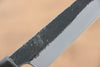 Kikuzuki White Steel No.2 Black Finished Kiritsuke Petty-Utility  135mm Magnolia Handle - Japannywholesale