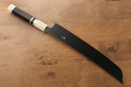 Jikko Silver Steel No.3 Sakimaru Yanagiba  270mm Ebony with Ring Handle - Japannywholesale