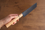 Seisuke SK-85鋼 Ion plating Nakiri  175mm White wood Handle - Japannywholesale