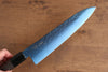 Seisuke SK-85 Ion plating Hammered Gyuto  210mm Gray Pakka wood Handle - Japannywholesale