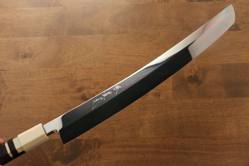 Jikko Silver Steel No.3 Sakimaru Yanagiba  360mm Ebony with Ring Handle - Japannywholesale