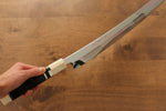 Jikko Silver Steel No.3 Sakimaru Yanagiba  360mm Ebony with Ring Handle - Japannywholesale