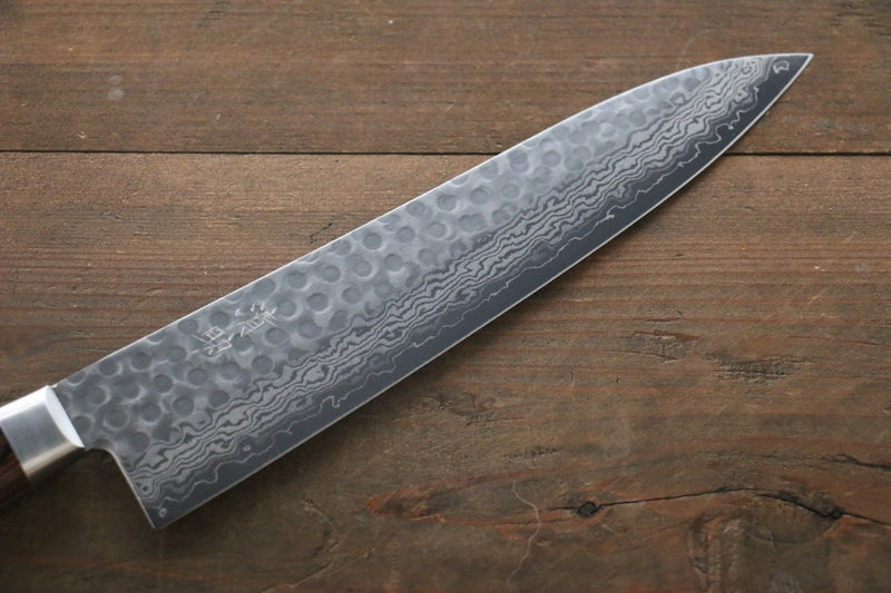 Seisuke VG10 17 Layer Damascus Gyuto  210mm Mahogany Handle - Japannywholesale