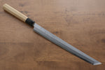 Kikuzuki Blue Steel No.1 Damascus Sakimaru Takohiki  270mm Magnolia Handle - Japannywholesale