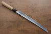 Kikuzuki Blue Steel No.1 Damascus Sakimaru Takohiki  270mm Magnolia Handle - Japannywholesale