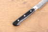 Seisuke Kagami AUS10 Mirrored Finish Damascus Petty-Utility  80mm Black Pakka wood Handle - Japannywholesale