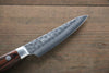 Seisuke VG10 17 Layer Damascus Petty-Utility  80mm Mahogany Handle - Japannywholesale