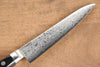 Seisuke Kagami AUS10 Mirrored Finish Damascus 45 Layer Petty-Utility  135mm Black Pakka wood Handle - Japannywholesale