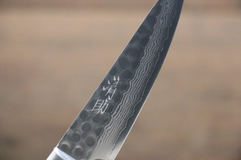 Seisuke VG10 17 Layer Damascus Petty-Utility  80mm Mahogany Handle - Japannywholesale