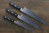 Sakai Takayuki AUS10 45 Layer Mirrored Damascus Japanese Gyuto 210mm, Santoku 170mm& Petty 135mm Set - Japannywholesale