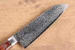 Seisuke Mokusei ZA-18 Mirrored Finish Damascus Santoku  170mm Brown Pakka wood Handle - Japannywholesale