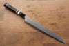 Jikko Blue Steel Damascus Kiritsuke Sujihiki  270mm Ebony with Double Ring Handle - Japannywholesale