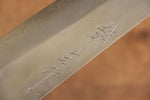 Nao Yamamoto Silver Steel No.3 Nashiji Santoku  180mm Red Pakka wood Handle - Japannywholesale