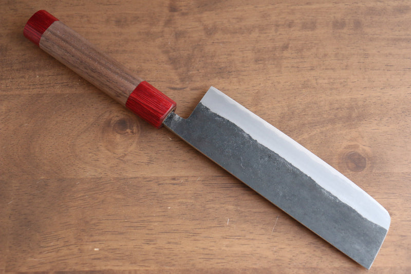 Seisuke Kurumi Blue Steel Kurouchi Usuba  165mm Walnut(With Double Red Pakka wood) Handle - Japannywholesale