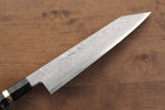 Jikko Blue Steel Damascus Kiritsuke Gyuto  210mm Ebony with Double Ring Handle - Japannywholesale