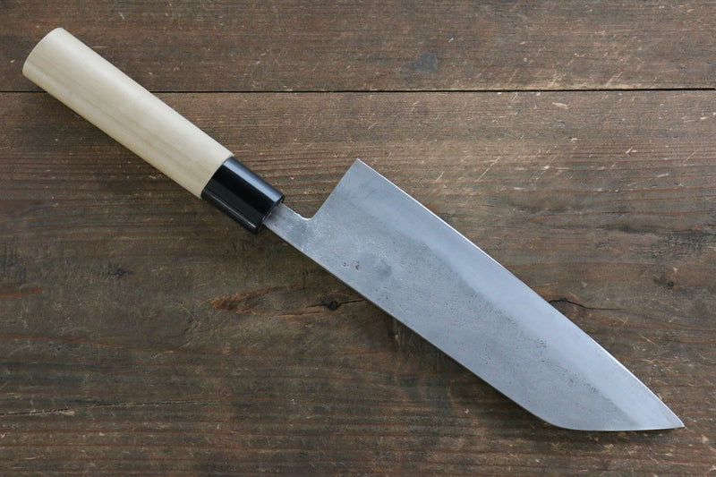 Fujiwara Teruyasu White Steel No.1 Nashiji Santoku  180mm with Magnolia Handle - Japannywholesale