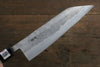 Fujiwara Teruyasu White Steel No.1 Nashiji Santoku  180mm with Magnolia Handle - Japannywholesale