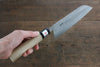 Fujiwara Teruyasu White Steel No.1 Nashiji Santoku  180mm with Magnolia Handle - Japannywholesale