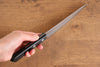 Nao Yamamoto Silver Steel No.3 Hammered Petty-Utility  160mm Black Pakka wood Handle - Japannywholesale