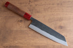 Seisuke Kurumi Blue Steel Kurouchi Bunka  180mm Walnut(With Double Red Pakka wood) Handle - Japannywholesale