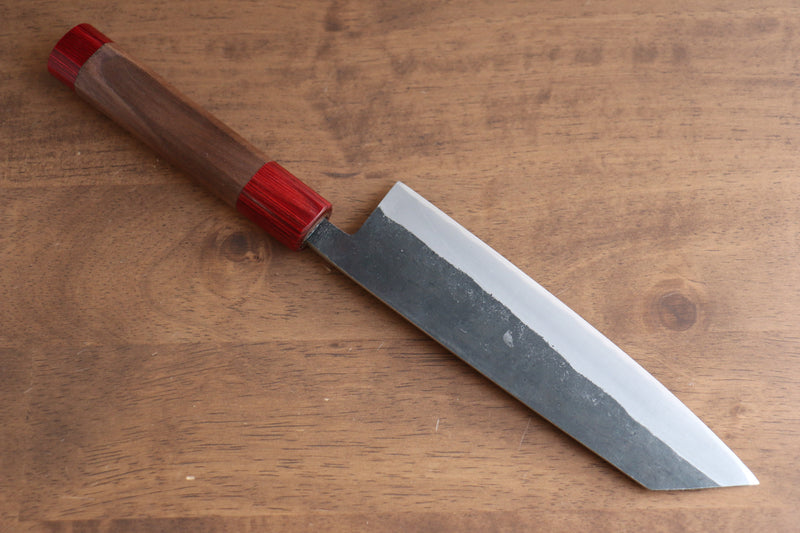 Seisuke Kurumi Blue Steel Kurouchi Bunka  180mm Walnut(With Double Red Pakka wood) Handle - Japannywholesale