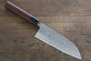 Fujiwara Teruyasu White Steel No.1 Nashiji Santoku  165mm with shitan Handle - Japannywholesale