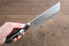 Fujiwara Teruyasu Maboroshi White Steel No.1 Nashiji Hammered Nakiri  150mm with Black Pakka wood Handle - Japannywholesale