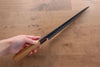 Sakai Takayuki Blue Super Hammered Black Finished Sujihiki  240mm Keyaki (Japanese Elm) Handle - Japannywholesale