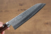 Kunihira Kokuryu VG10 Hammered Santoku  170mm Mahogany Handle - Japannywholesale