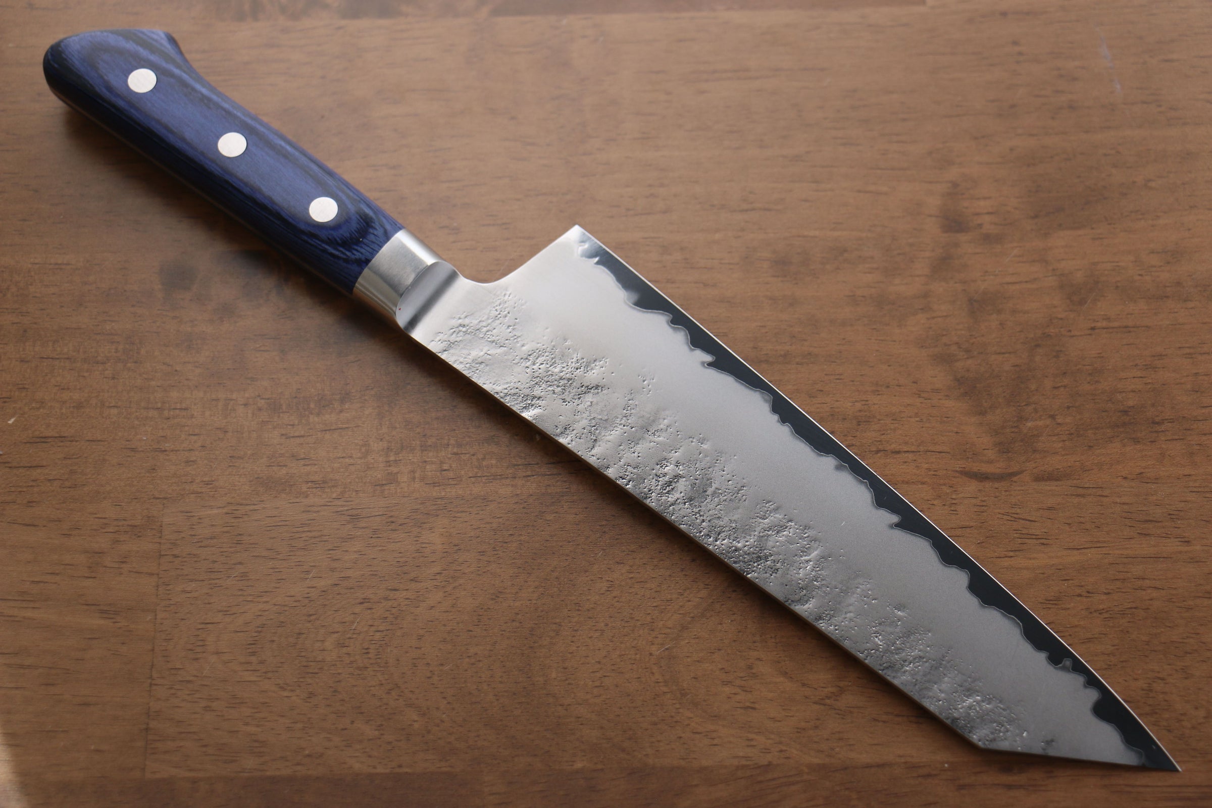 Syosaku Japanese Vegetable Knife Aoko(Blue Steel)-No.2 Black Pakkawood Handle, Nakiri 6.5-Inch (160mm)