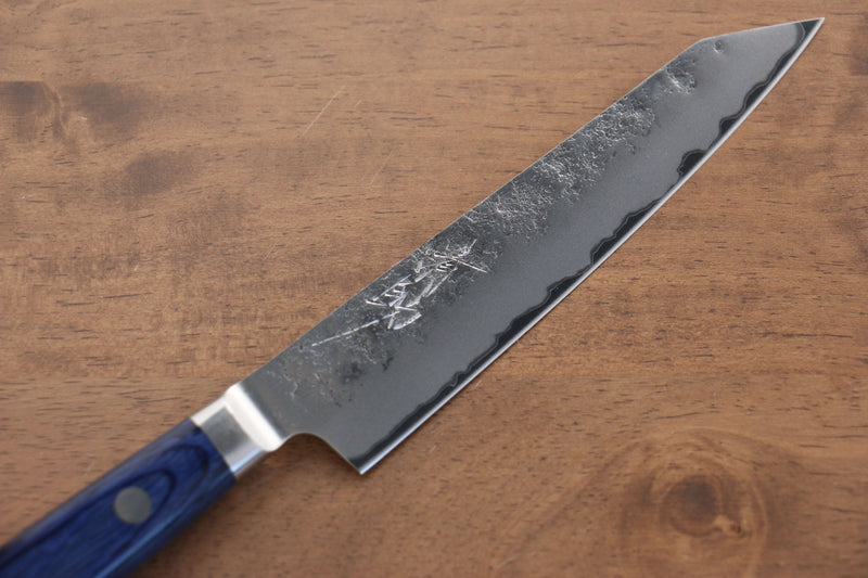 Seisuke Blue Steel No.2 Nashiji Japanese Kiritsuke Santoku & Kiritsuke Petty  Blue Pakka wood Handle - Japannywholesale