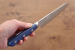 Seisuke Blue Steel No.2 Nashiji Japanese Kiritsuke Santoku & Kiritsuke Petty  Blue Pakka wood Handle - Japannywholesale