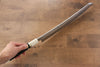 Jikko Silver Steel No.3 Mirrored Finish Kiritsuke Yanagiba  330mm Ebony with Ring Handle - Japannywholesale