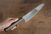 Seisuke Nami AUS10 Mirrored Finish Damascus Gyuto  210mm Oak Handle - Japannywholesale