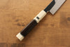 Jikko Silver Steel No.3 Mirrored Finish Kiritsuke Yanagiba  300mm Ebony with Ring Handle - Japannywholesale