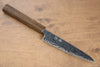 Seisuke Nami AUS10 Mirrored Finish Damascus Petty-Utility  135mm Oak Handle - Japannywholesale