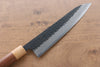 Seisuke Kokubyaku Blue Super Hammered Kurouchi Gyuto  210mm Morado Handle - Japannywholesale