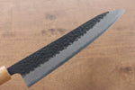 Seisuke Kokubyaku Blue Super Hammered Kurouchi Gyuto  210mm Morado Handle - Japannywholesale