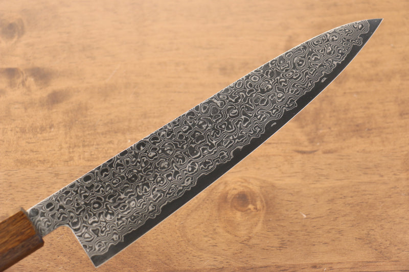 Seisuke ZA-18 Mirrored Finish Damascus Gyuto  210mm Oak Handle - Japannywholesale