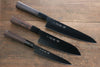 Sakai Takayuki Sakai Takayuki  Kurokage VG10 Hammered Teflon Coating Gyuto, Santoku & Petty 150mm  with Wenge Handle Set - Japannywholesale