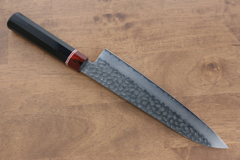 Seisuke VG10 Damascus Gyuto  210mm Black Pakka wood Handle - Japannywholesale