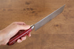 Seisuke VG10 33 Layer Mirrored Finish Damascus Nakiri  165mm Red Pakka wood Handle - Japannywholesale