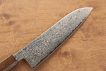 Seisuke ZA-18 Mirrored Finish Damascus Santoku  180mm Oak Handle - Japannywholesale