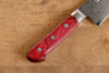 Seisuke VG10 33 Layer Mirrored Finish Damascus Santoku  180mm Red Pakka wood Handle - Japannywholesale