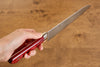 Seisuke VG10 33 Layer Mirrored Finish Damascus Santoku  180mm Red Pakka wood Handle - Japannywholesale